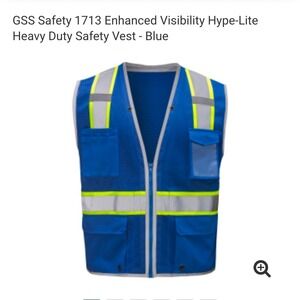 GSS Safety 1713 Blue Enhanced Visibility Hype-Lite Safety Vest 2XL/3XL NWT